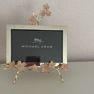 Michael Aram Gold and Pink Blossom Picture Frame
